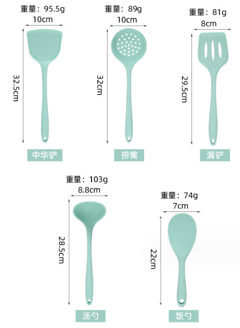5-Piece Silicone Kitchen Utensil Set - detail