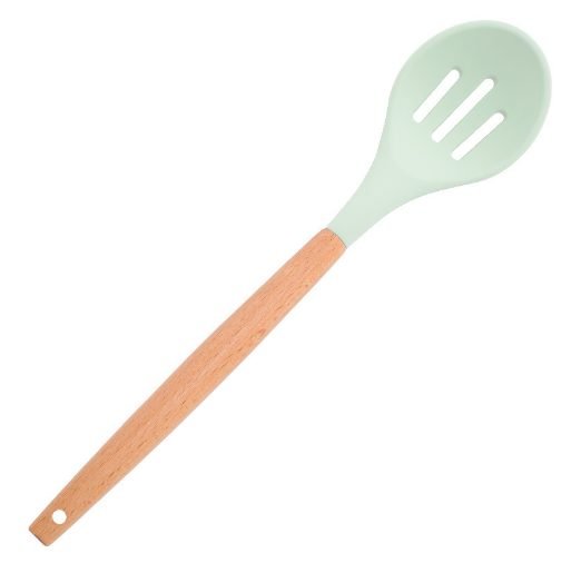 Wooden Handle Slotted Spoon