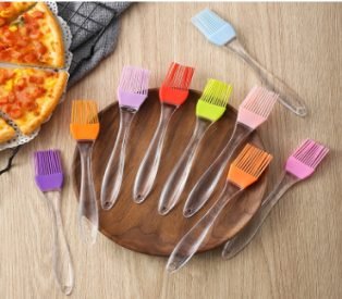 Small Detachable Silicone Pastry Brush with Clear PS Handle