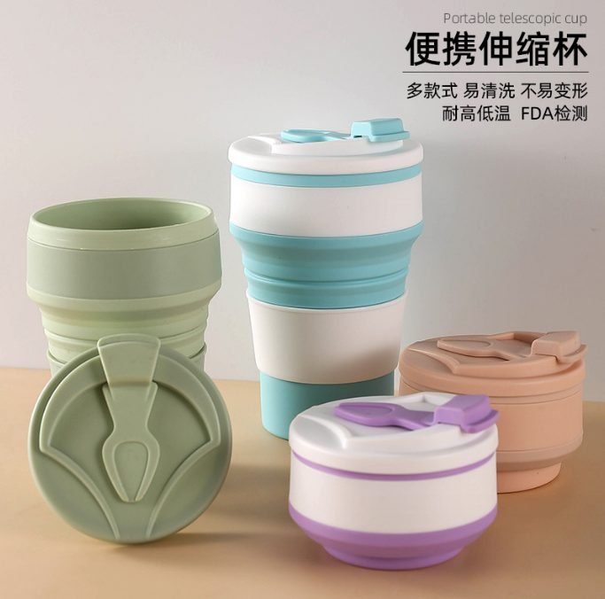 500ml Collapsible Silicone Sports Water Cup