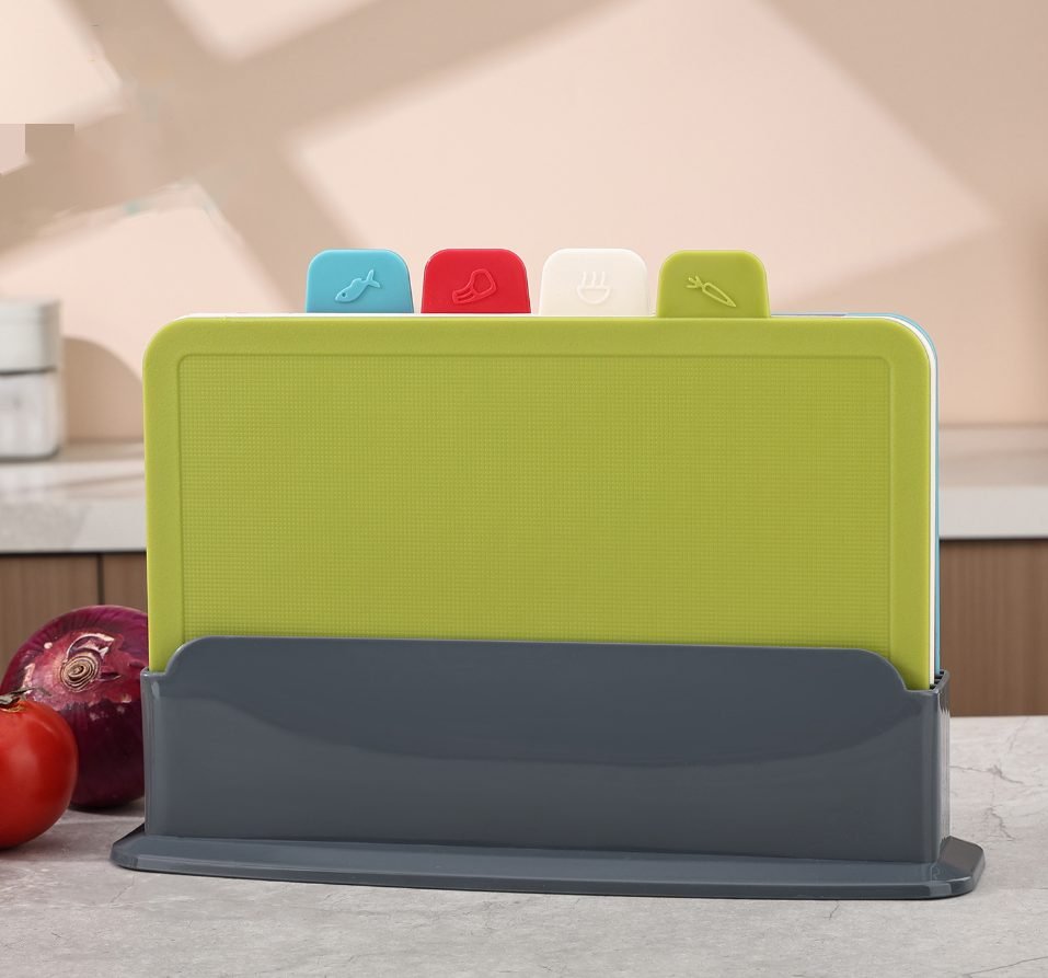 Square Four-Colour Classification Cutting Board (Large)